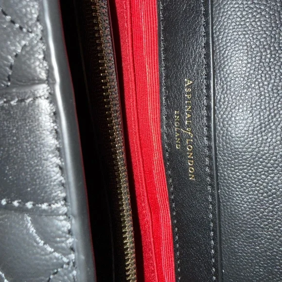 Aspinal of London Black quilted Lottie bag - Picture 8 of 9